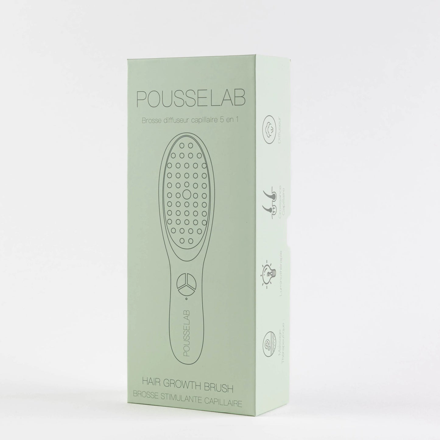 POUSSELAB – Brosse Capillaire 5-en-1 Croissance & Soin du Cuir Chevelu