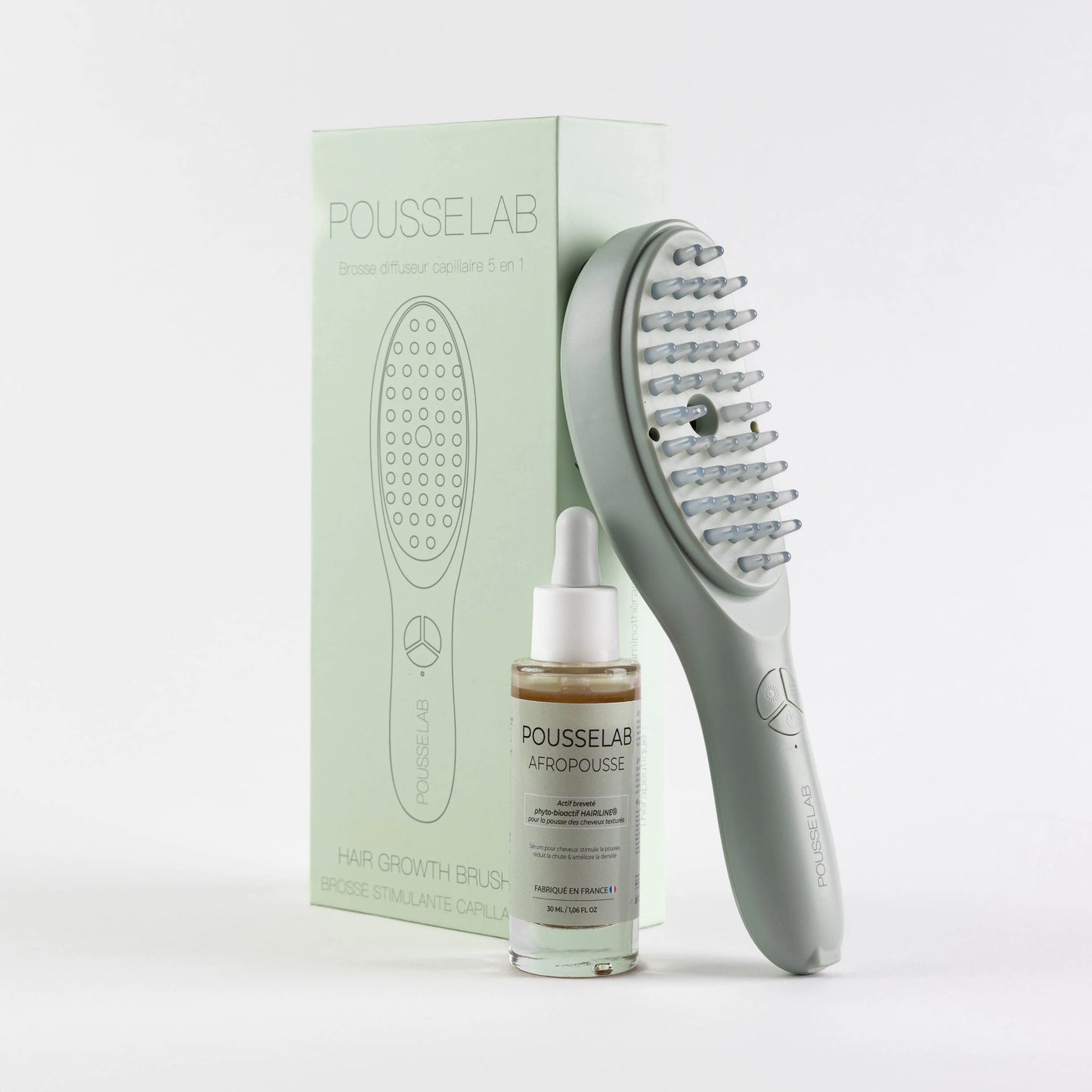 POUSSELAB – Brosse Capillaire 5-en-1 Croissance & Soin du Cuir Chevelu