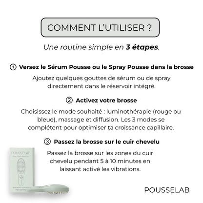 POUSSELAB – Brosse Capillaire 5-en-1 Croissance & Soin du Cuir Chevelu